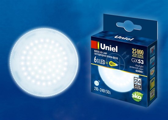 Лампа светодиодная Uniel  GX53 6Вт 6500K UL-00005311 - фото 3585202
