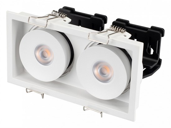 Встраиваемый светильник Arlight CL-SIMPLE-S148x80-2x9W Warm3000 (WH, 45 deg) 026876 - фото 3602560