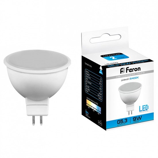 Лампа светодиодная Feron LB-560 GU5.3 9Вт 6400K 25841 - фото 3818474