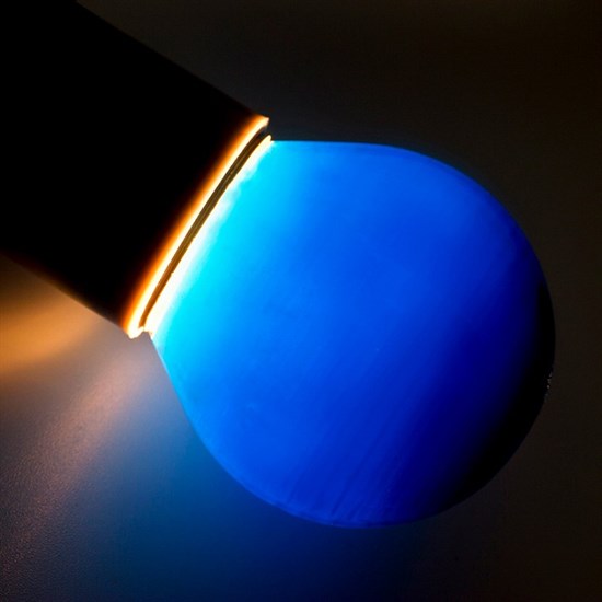 Лампа накаливания GS-45 E27 220В 10Вт синий 401-113 - фото 4688135