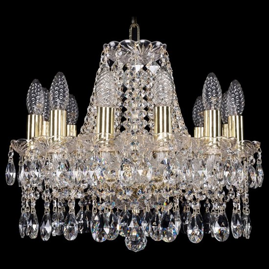 Подвесная люстра Bohemia Ivele Crystal 1413 1413/12/141/G BI_1413_12_141_G - фото 9857765