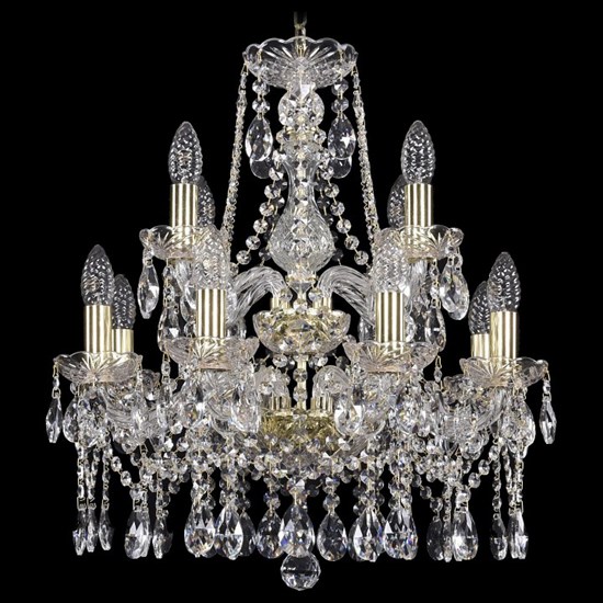 Подвесная люстра Bohemia Ivele Crystal 1413 1413/8+4/165/2d/G BI_1413_8_4_165_2d_G - фото 9857822