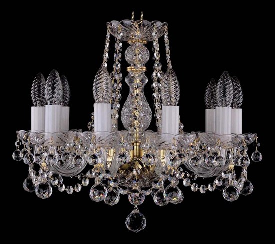 Подвесная люстра Bohemia Ivele Crystal 1402 1402/10/141/G/Balls BI_1402_10_141_G_Balls - фото 9858895