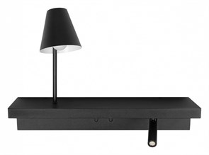 Бра с полкой Loft it Shelf 10216/2W Black LF_10216_2W_Black