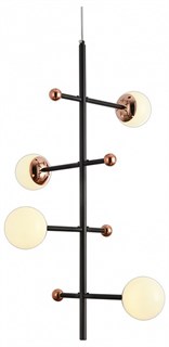 Люстра на штанге Natali Kovaltseva LOFT LED LED LAMPS 81338 GOLD BLACK KVL_43688