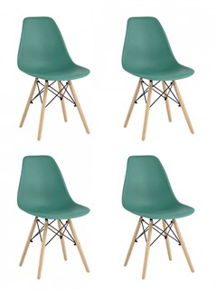 Набор из 4 стульев Eames SGR_Y801-greyish-green-X4