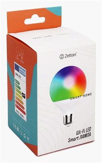 Лампа светодиодная с управлением через Wi-Fi Zetton Smart Wi-Fi Bulb E27 15Вт 2700-6500K ZTSHLBRGBCWE272RU ZTN_ZTSHLBRGBCWE272RU